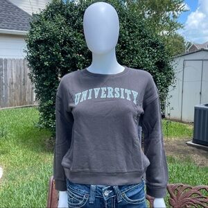 NWT GIRL’S Treasure & Bond Black Raven University Warm & Cozy Pullover